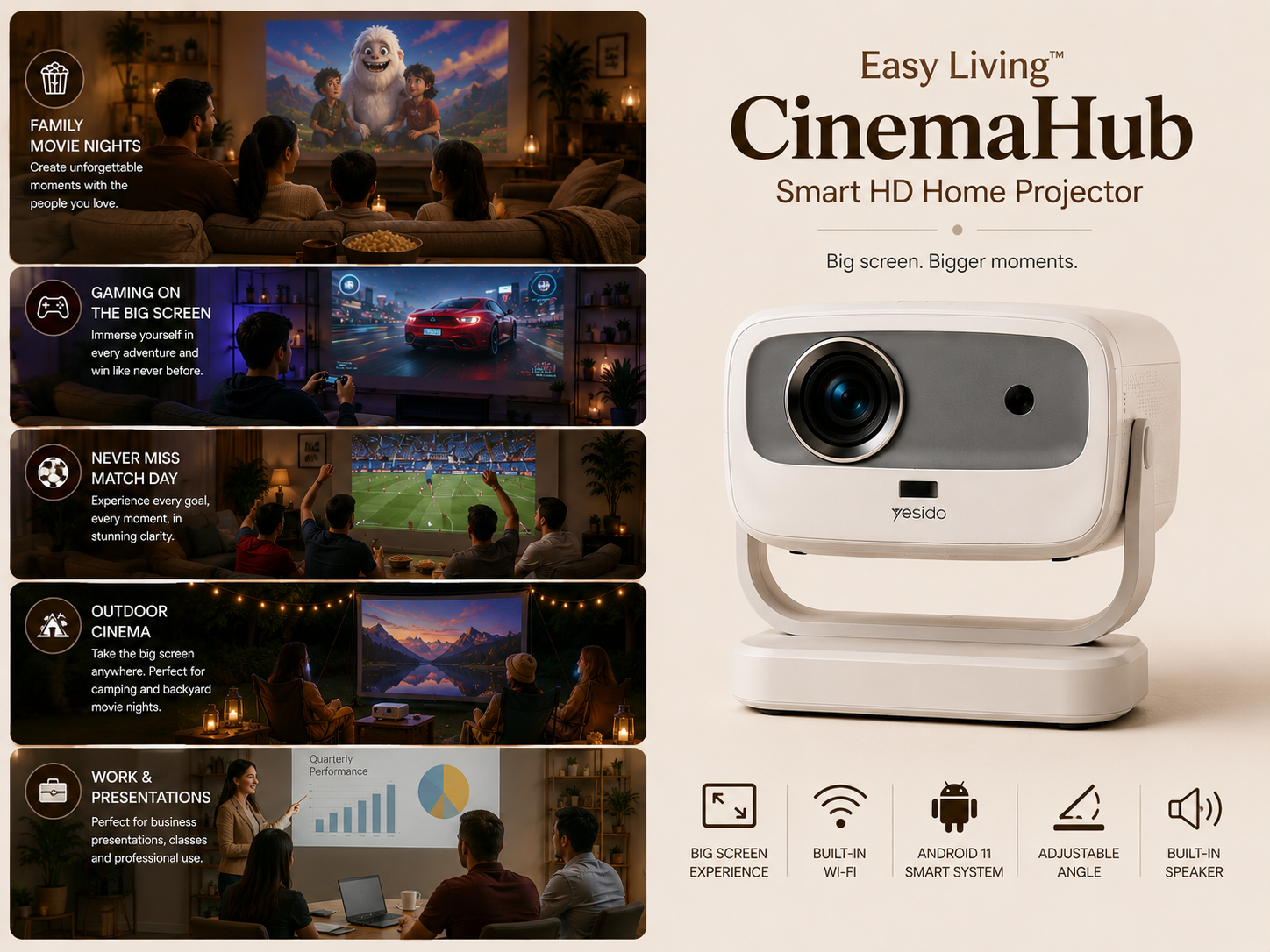 Easy Living™ Smart HD Home Projector