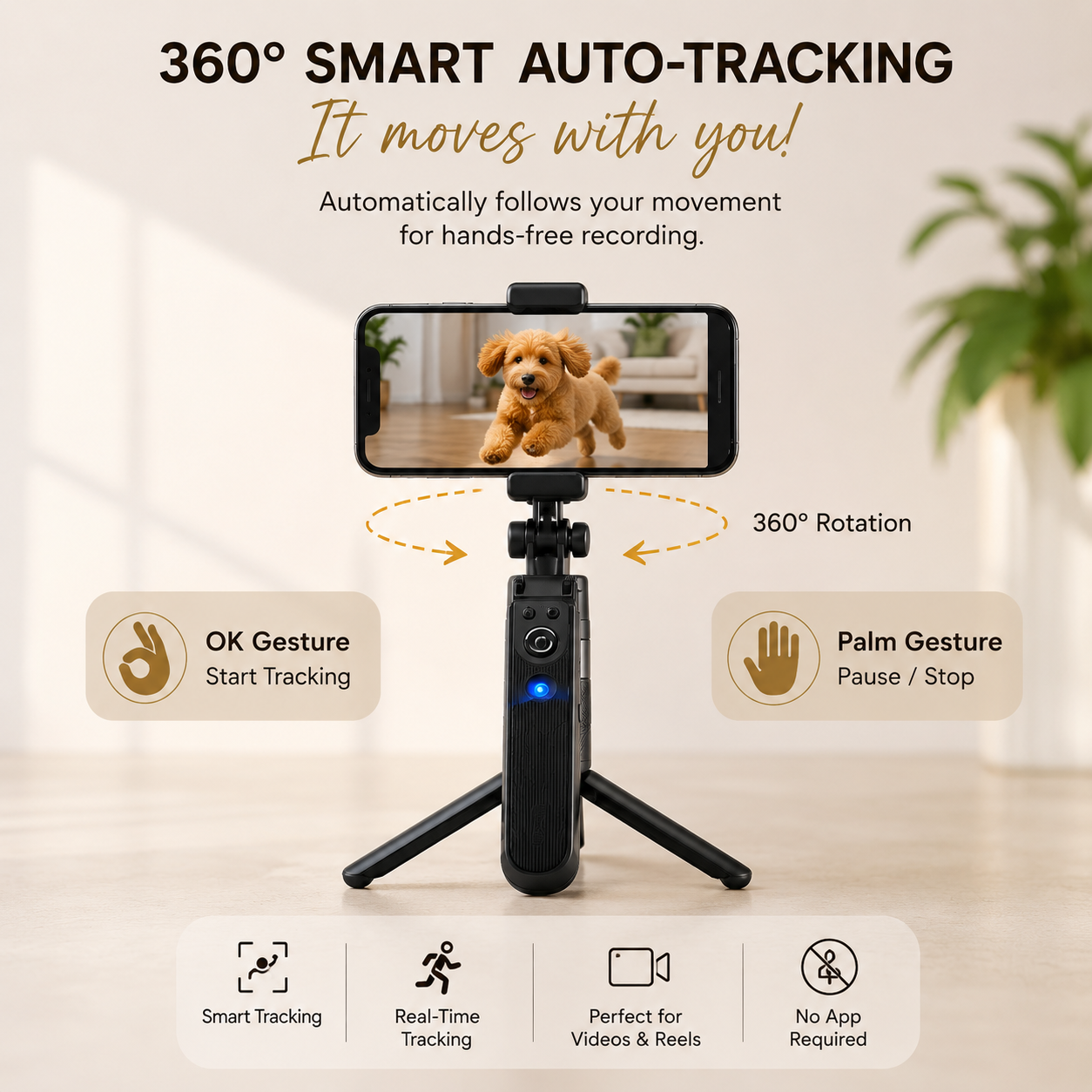 Easy Living™ Smart Auto-Tracking Tripod